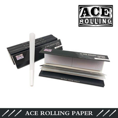 Premium Kingsize Wood Pulp Rolling Papers with Tips | Custom Black Edition