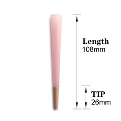 Pre Rolled Cone 3 Cones Per Box 108Mm Classic Style Roll Your Own Logo Pink for Raw Rolling Paper for Smoking