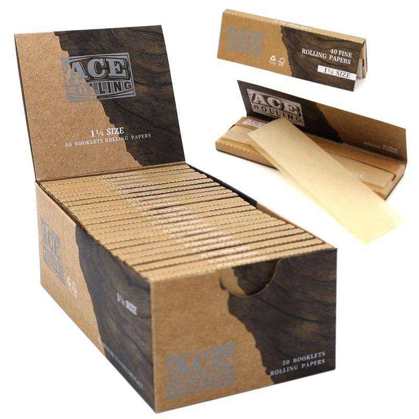 Wholesale & Retail: King Size Unbleached Brown Rolling Paper - Slow Burning, Natural Arabic Gum (Samples Available)