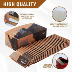 Wholesale & Retail: King Size Unbleached Brown Rolling Paper - Slow Burning, Natural Arabic Gum (Samples Available)